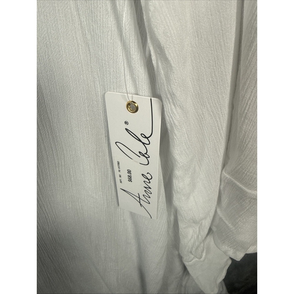 Anne Cole V-Neck White 100 Rayon Tunic Beach Cover-Up Women's Sz 18-20 NWT - Picture 5 of 7